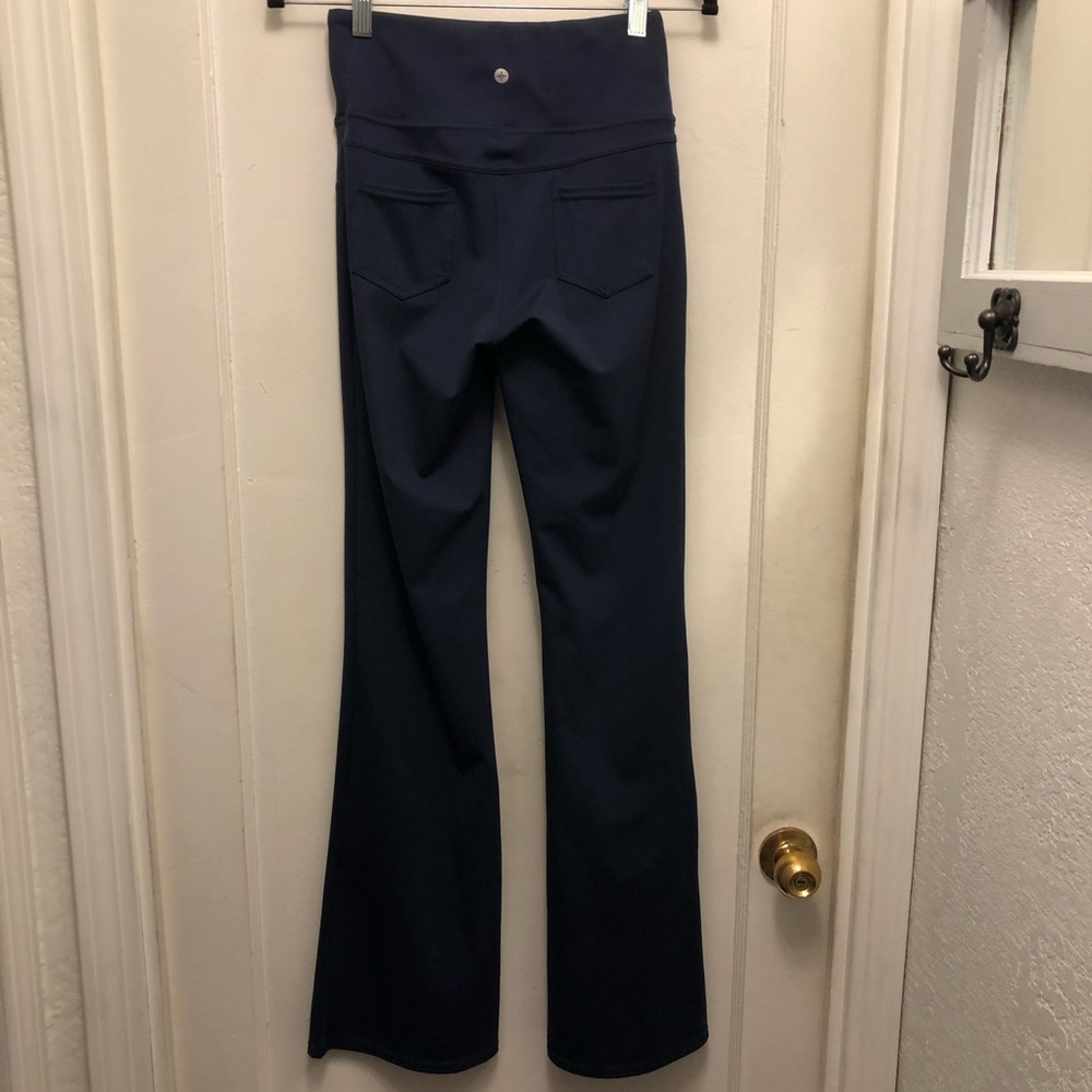 HALARA Flare Pants Navy Blue Size Small Tall - Picture 4 of 7